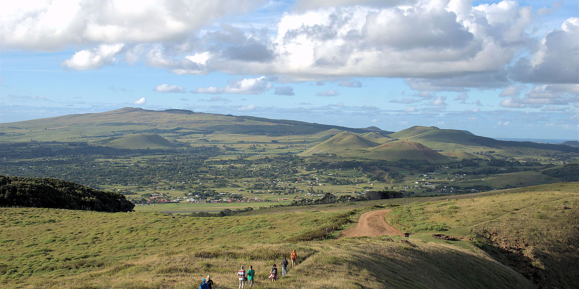 Terug wandelen naar Hanga Roa
