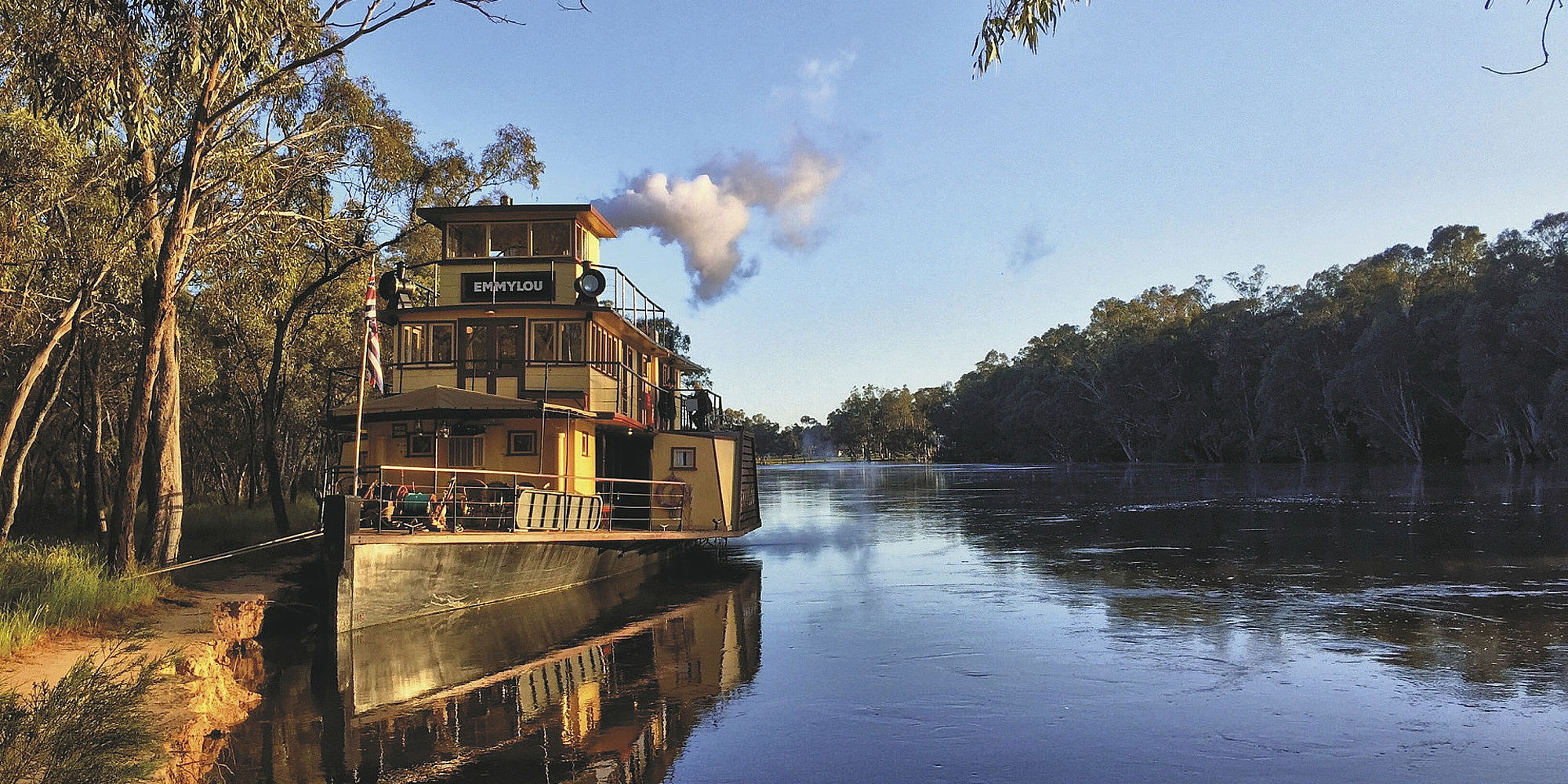 PS Emmylou voor anker Murray River | rondreizen Australië