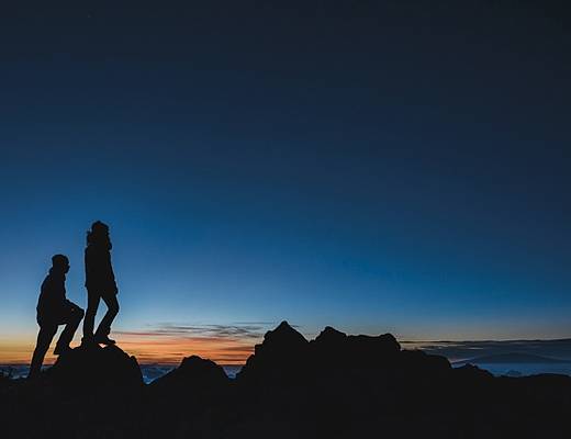 Zonsopgang bij de Haleakala vulkaan