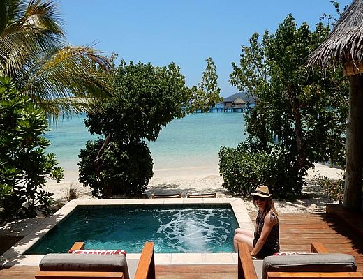 Fiji Marloes zwembad | vakantie Fiji