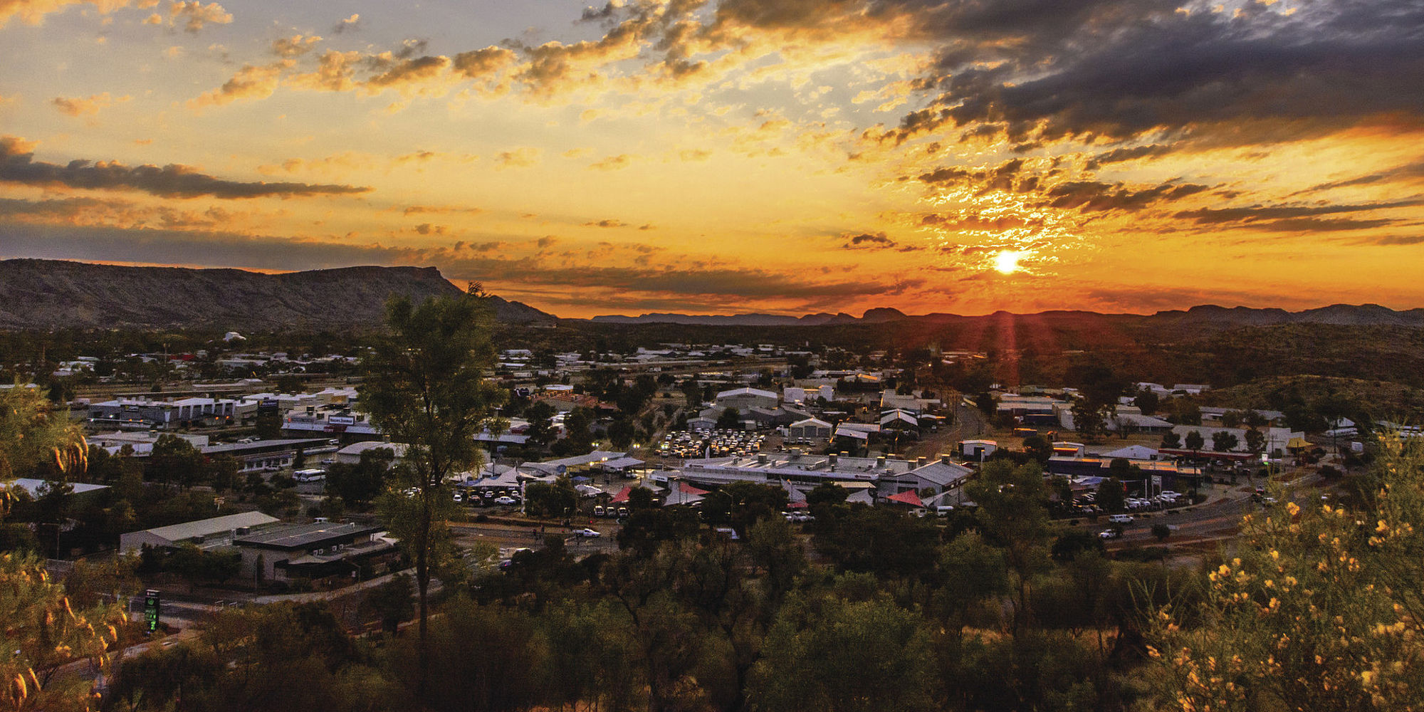 Alice Spings zonsondergang