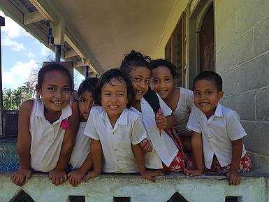 Kinderen op Savaii Savaii kinderen | vakantie Samoa