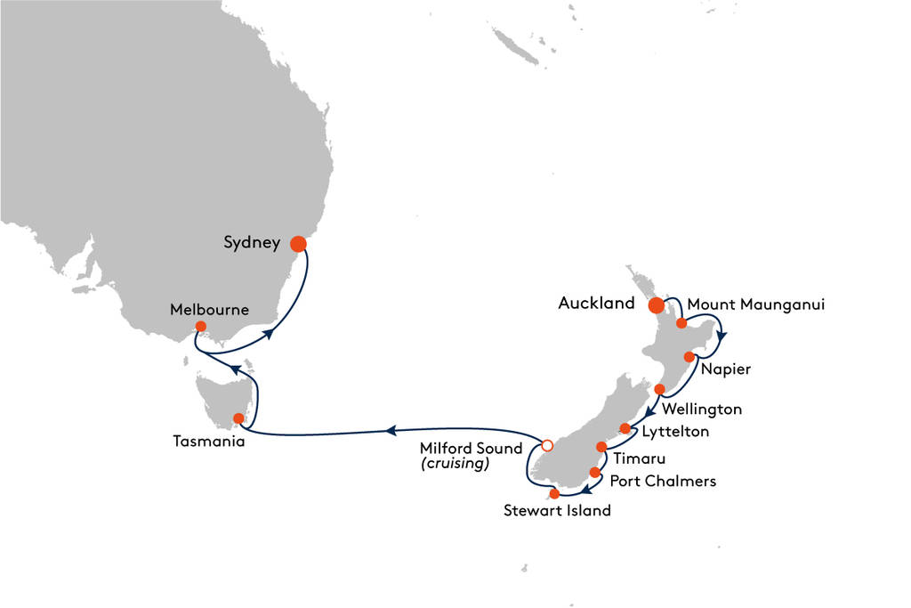van Sydney naar Auckland met de MS Europa 2 van Sydney naar Auckland met de MS Europa 2 | cruisereizen Pacific Island Travel