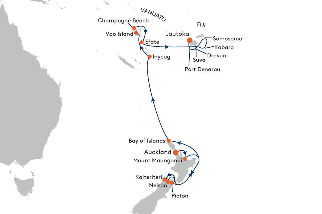 MS EUROPA 2 - van Auckland naar Fiji Cruise van Auckland naar Fiji met Hapag Lloyd Cruises - boekt u bij Pacific Island Travel