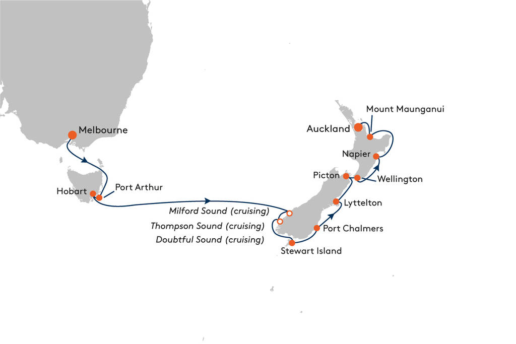 Hapag Lloyd Cruise: MS EUROPA 2 - van Melbourne naar Auckland Hapag Lloyd Cruise: MS EUROPA 2 - van Melbourne naar Auckland